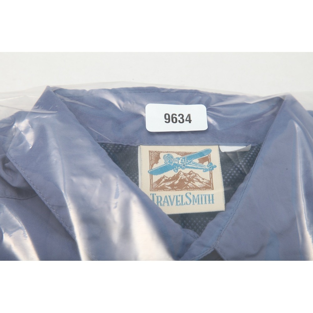 TravelSmith Men's L Blue Nylon Vented Roll-Up Sleeve Outdoor Fishing Shirt - Picture 10 of 10
